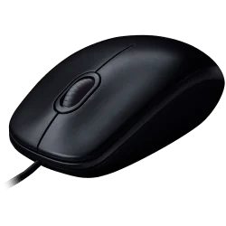 LOGITECH B100 Corded Mouse - BLACK - USB - B2B - 6