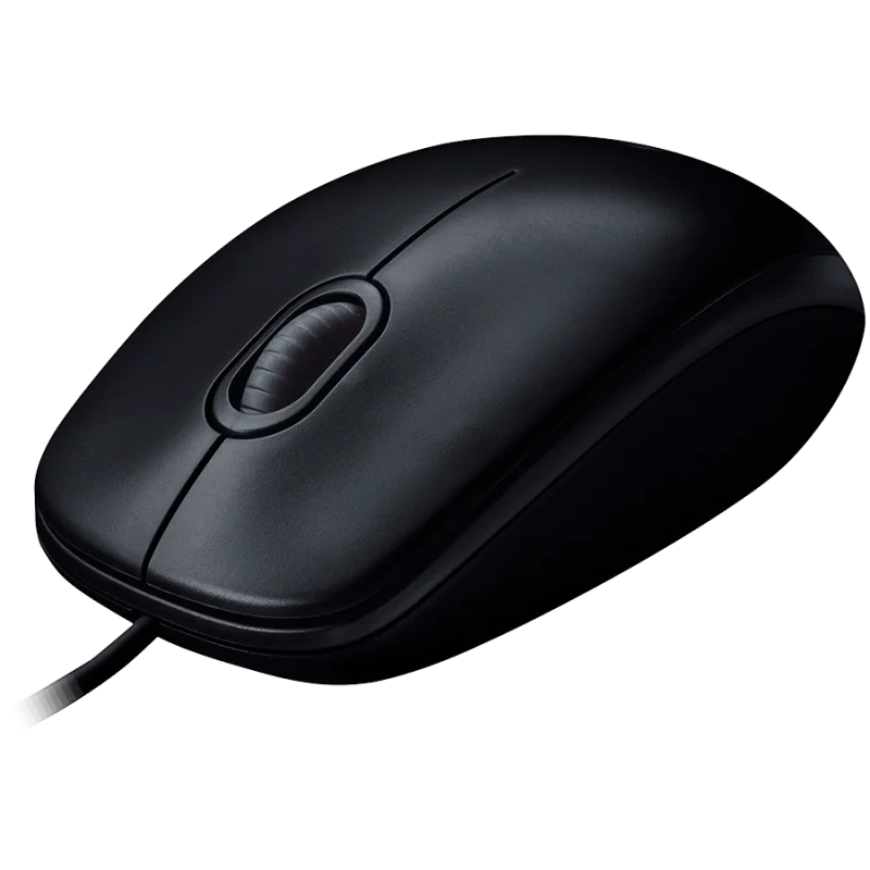 LOGITECH B100 Corded Mouse - BLACK - USB - B2B - 1