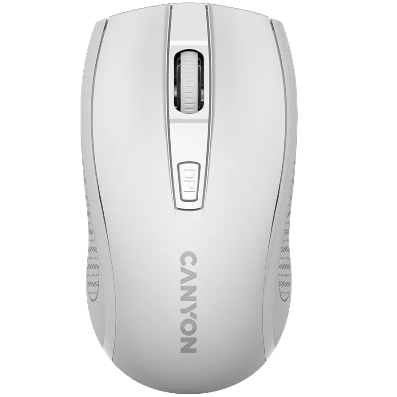 CANYON MW-7, 2.4Ghz wireless mouse, 6 buttons, DPI 800/1200/1600, with 1 AA battery ,size 110*60*37mm,58g,white - 1