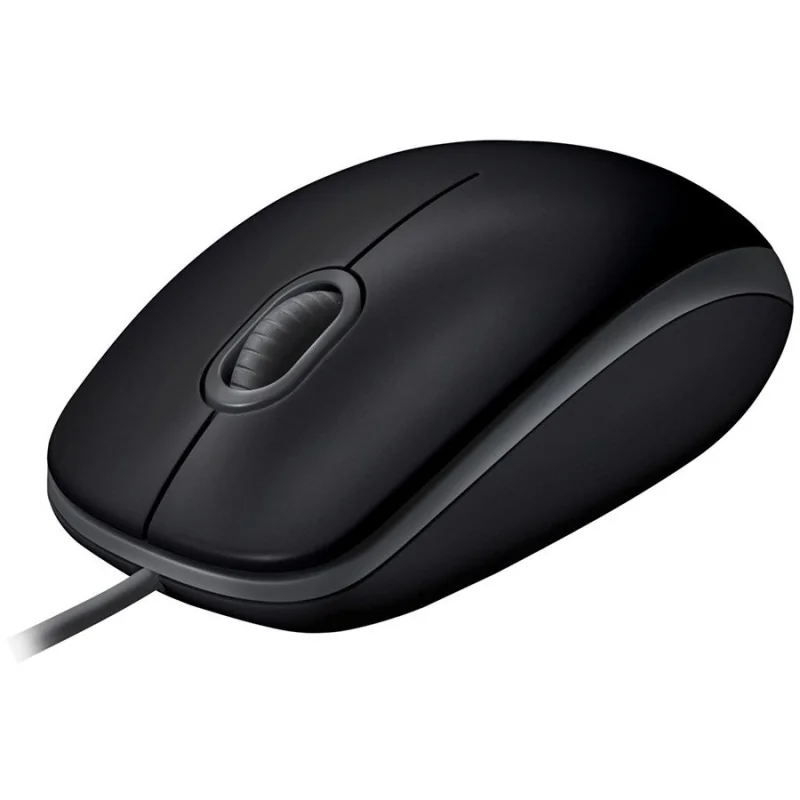 LOGITECH B110 Corded Mouse - SILENT - BLACK - USB - B2B - 1