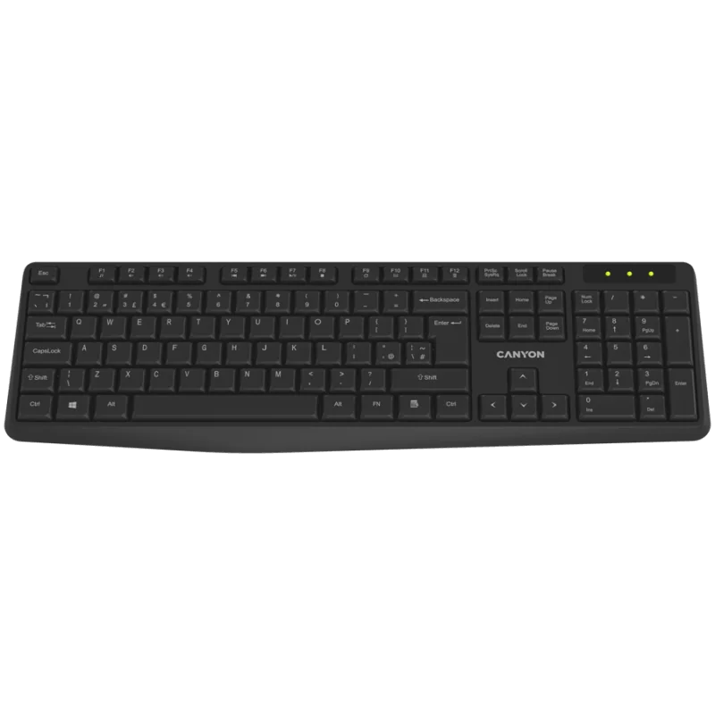 CANYON keyboard KB-W01 EN/BG Wireless Black - 1