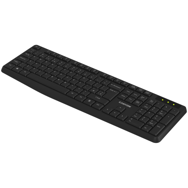 CANYON keyboard KB-W01 EN/BG Wireless Black - 1