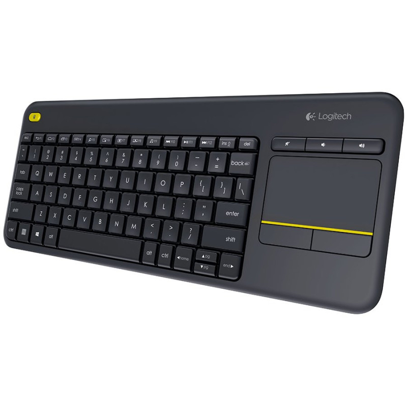 LOGITECH K400 Plus Wireless Touch Keyboard - BLACK - US INT'L - 1