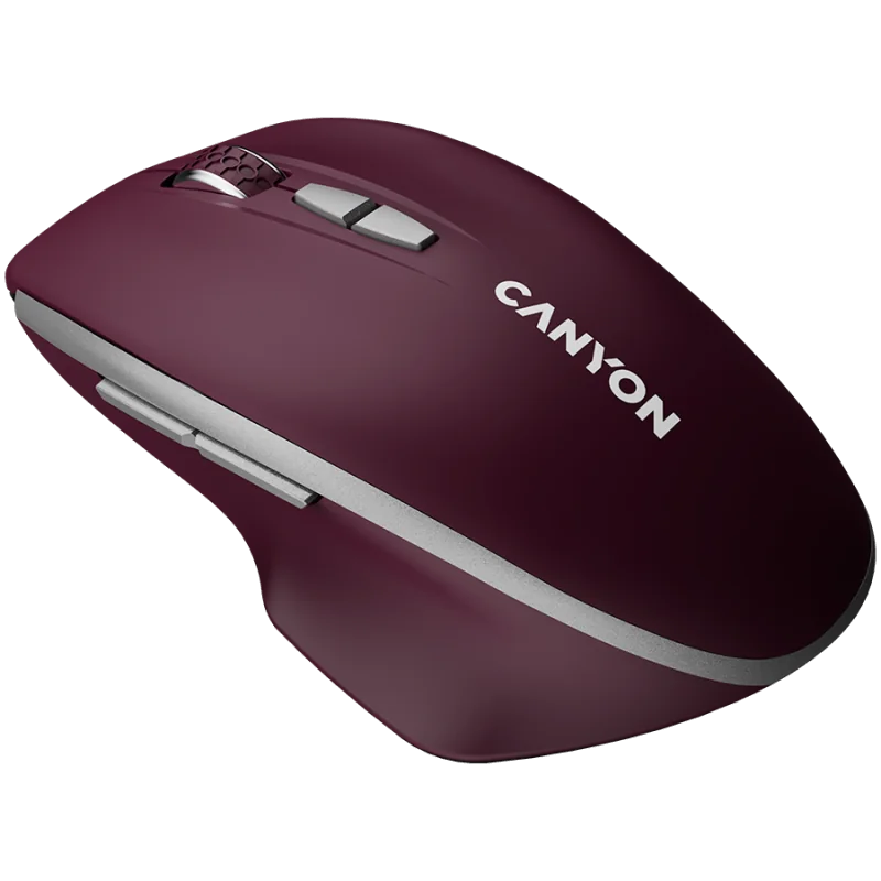 CANYON mouse MW-21 BlueLED 7buttons Wireless Burgundy Red - 1