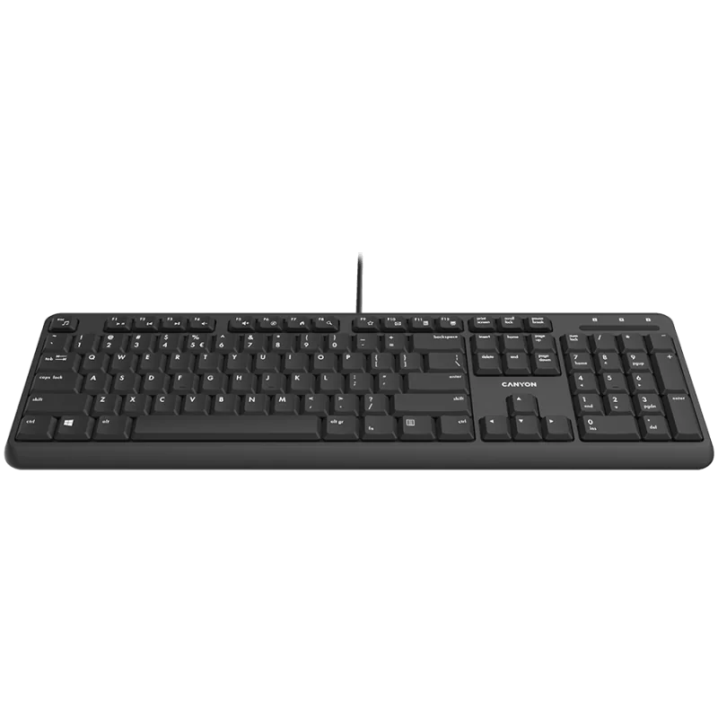 CANYON keyboard HKB-20 EN/BG Velvet Wired Black - 1