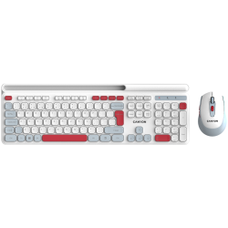 CANYON HSET-W5 EN Keyboard+Mouse AAA+AA Wireless White - 8