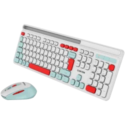 CANYON HSET-W5 EN Keyboard+Mouse AAA+AA Wireless White - 12