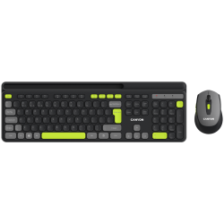 CANYON HSET-W5 EN Keyboard+Mouse AAA+AA Wireless Black - 8