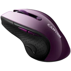 CANYON 2.4Ghz wireless mouse, optical tracking - blue LED, 6 buttons, DPI 1000/1200/1600, Purple pearl glossy - 6