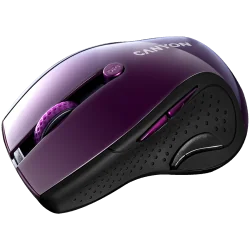 CANYON 2.4Ghz wireless mouse, optical tracking - blue LED, 6 buttons, DPI 1000/1200/1600, Purple pearl glossy - 7