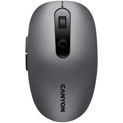 CANYON MW-9, 2 in 1 Wireless optical mouse with 6 buttons, DPI 800/1000/1200/1500, 2 mode(BT/ 2.4GHz), Battery AA*1pcs, Grey, 65