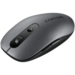 CANYON MW-9, 2 in 1 Wireless optical mouse with 6 buttons, DPI 800/1000/1200/1500, 2 mode(BT/ 2.4GHz), Battery AA*1pcs, Grey, 65
