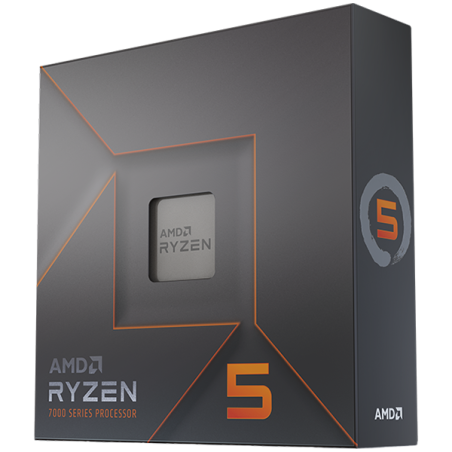 AMD CPU Desktop Ryzen 5 6C/12T 7600X (4.7/5.0GHz Boost,38MB,105W,AM5) box, with Radeon Graphics - 1