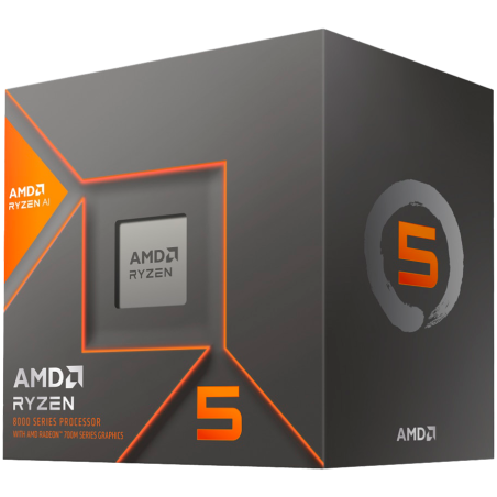 AMD CPU Desktop Ryzen 5 6C/12T 8400F (4.2GHz/4.7GHz,22MB,65W,AM5) box, with Wraith Stealth Cooler - 1