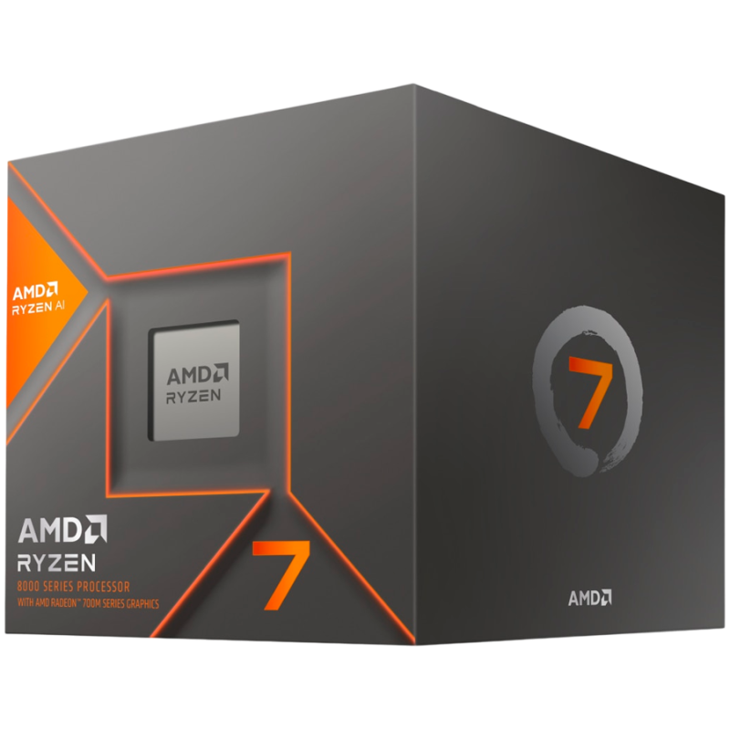 AMD CPU Desktop Ryzen 7 8C/16T 8700G (3.8/5.1GHz Max, 24MB,65W,AM5) with Wraith Stealth Cooler, box - 1