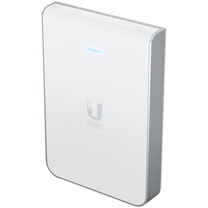 UniFi6 In-Wall. Wall-mounted WiFi 6 access point with a built-in PoE switch. - 1
