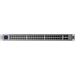 Ubiquiti 48-port, Layer 3 switch 2.5 GbE and PoE++ output, 16x 2.5 GbE ports including (8) PoE+ and (8) PoE++, 32x GbE ports inc