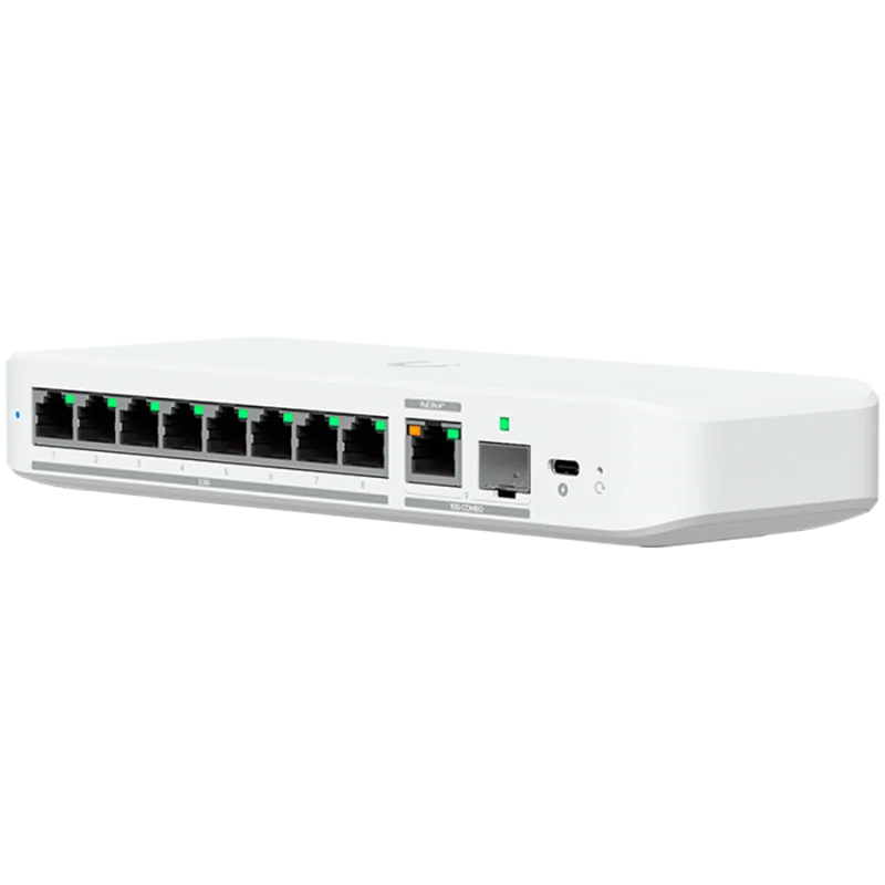 Ubiquiti switch USW-Flex-2.5G-8-EU 8-port 2.5 GbE ports, 10 GbE PoE+ input port for power / SFP+ port combo - 1