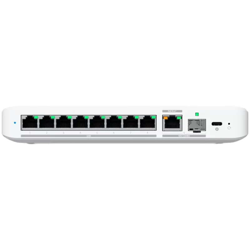 Ubiquiti switch USW-Flex-2.5G-8-EU 8-port 2.5 GbE ports, 10 GbE PoE+ input port for power / SFP+ port combo - 1