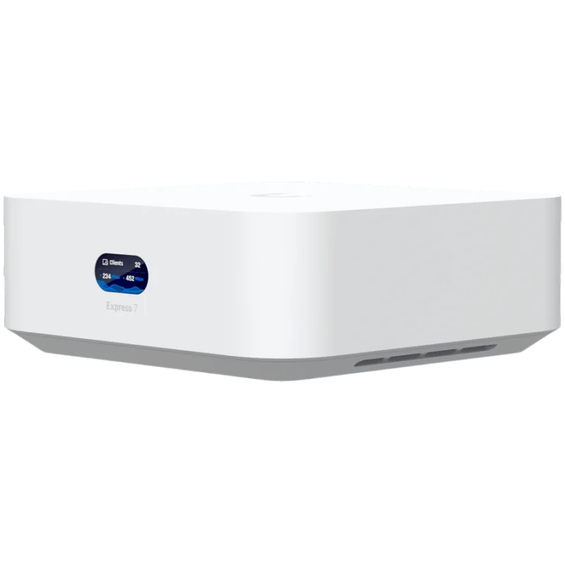 Ubiquiti UniFi Express 7 UX7 Mesh-scalable, super-compact 10G Cloud Gateway with integrated WiFi 7, 10 GbE RJ45 WAN port, 2.5 Gb
