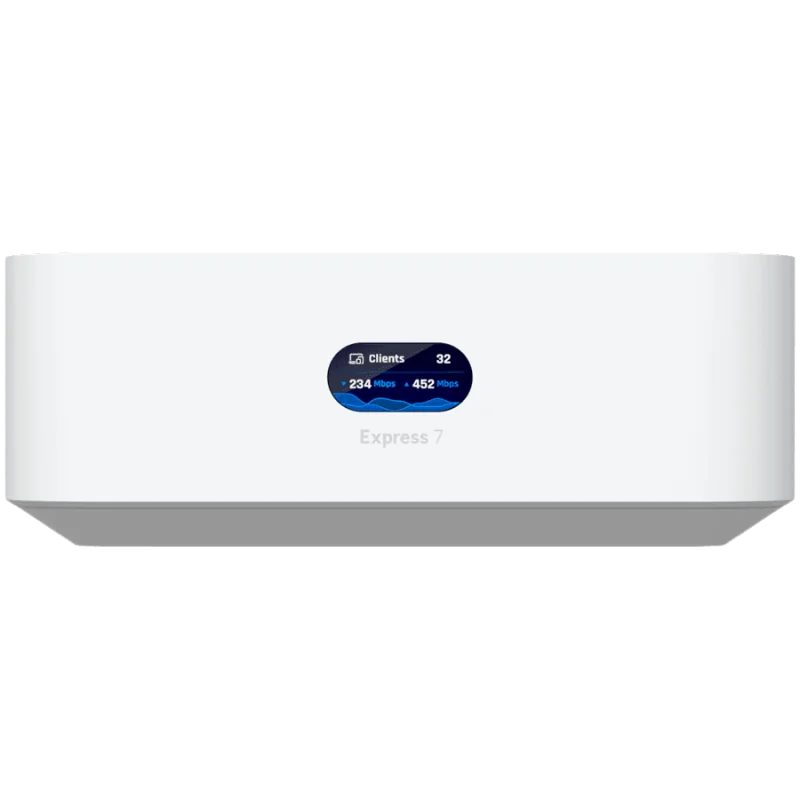Ubiquiti UniFi Express 7 UX7 Mesh-scalable, super-compact 10G Cloud Gateway with integrated WiFi 7, 10 GbE RJ45 WAN port, 2.5 Gb