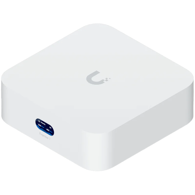 Ubiquiti UniFi Express 7 UX7 Mesh-scalable, super-compact 10G Cloud Gateway with integrated WiFi 7, 10 GbE RJ45 WAN port, 2.5 Gb