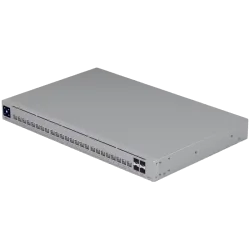 Ubiquiti Layer 3 Etherlighting switch USW-PRO-HD-24-EU, (22) 2.5 GbE, (2) 10 GbE ports, (4) 10G SFP+ ports. DC power backup read