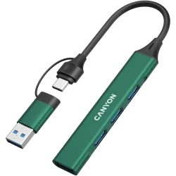 CANYON hub DS-02 4in1 USB-A/C Green - 7