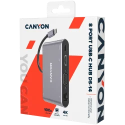 CANYON hub DS-14 8in1 4k USB-C Dark Grey - 4