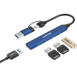 CANYON hub DS-02 4in1 USB-A/C Blue - 9
