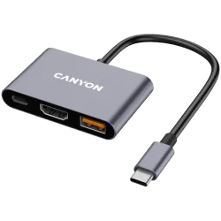 CANYON hub DS-4 3in1 USB-C Grey - 6