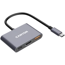 CANYON hub DS-4 3in1 USB-C Grey - 9
