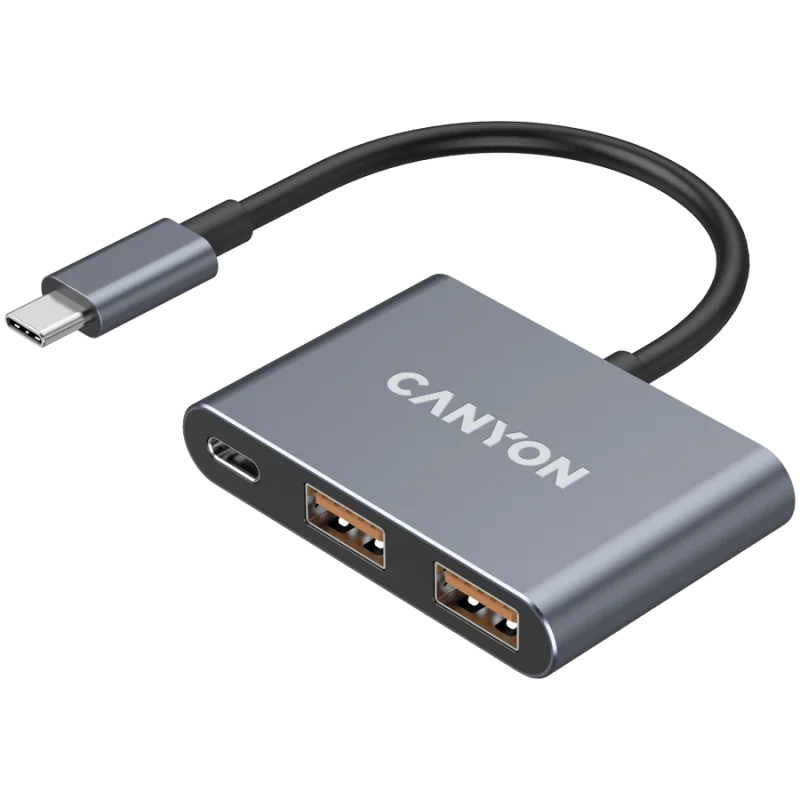 CANYON hub DS-3 3in1 USB-C Dark Grey - 1