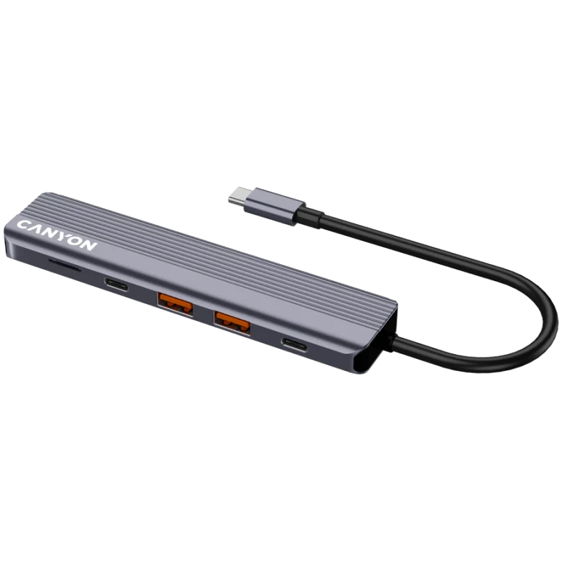 CANYON hub DS-17 6in1 4k USB-C Grey - 1