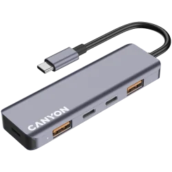 CANYON hub DS-18 5in1 USB-C Grey - 9