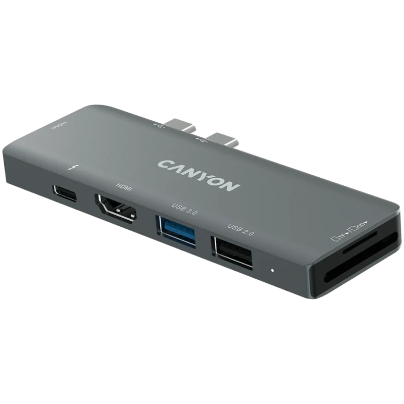 CANYON hub DS-5 7in1 Thunderbolt 3 Space Grey - 1