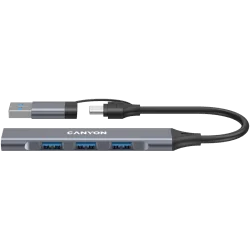 CANYON hub DS-02 4in1 USB-A/C Grey - 6