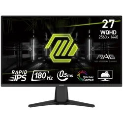 MSI MAG 275QF Gaming Monitor, 27" 180Hz, WQHD (2560x1440) 16:9, Rapid IPS Anti-glare, 0.5ms, 300nits, 1000:1, 178°/178°, Adaptiv