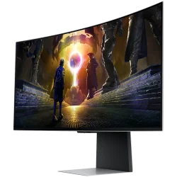 Monitor LED Samsung LS34DG850SUXDU Odyssey G85SD, 34" Ultra WQHD Curved 1800R 21:9 (3440x1440) OLED 174Hz, 250 cd/m2, 1m:1, HDR4