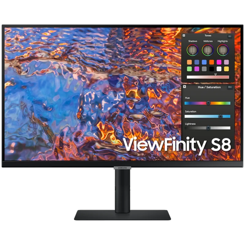 Monitor LED Samsung LS27B800PXPXEN HRM S80PB, 27" UHD FLAT 16:9 (3840x2160) IPS 60Hz, 350 cd/㎡, 1000:1, HDR400, 5ms, 178/178, 1x