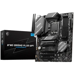 MSI B760 GAMING PLUS WIFI, ATX, Socket 1700, Intel B760 Chipset, Dual Channel DDR5 up to 6800(OC)MHz,5x PCIe x16 slot, 4xSATA 6G