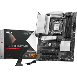 MSI PRO B850-P WIFI, ATX, Socket AM5, 4x DDR5 Dual Channel DDR5 up to 8200(OC)MHz, 4x PCIe 3.0 16 slots, 3x M.2 slots, 4x USB 2.
