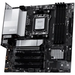 MSI PRO B850M-P WIFI, mATX, Socket AM5, 4x DDR5 Dual Channel DDR5 up to 8200(OC)MHz, 4x PCIe x16 slot, 3x M.2 slot, 4x USB 2.0, 