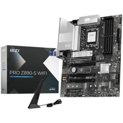MSI PRO Z890-S WIFI, LGA 1851, Dual Channel DDR5 up to 8600(OC)MHz, 4x PCIe x16 slots, 3x M.2 slot, 4xUSB 2.0, 6xUSB 5Gbps A, 1x