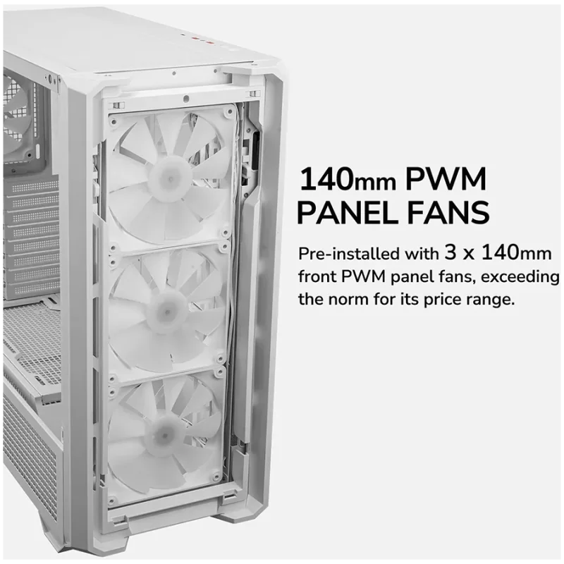 COUGAR MX600 PC Case, Mid Tower, White - 1