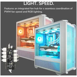 COUGAR MX600 PC Case, Mid Tower, White - 23