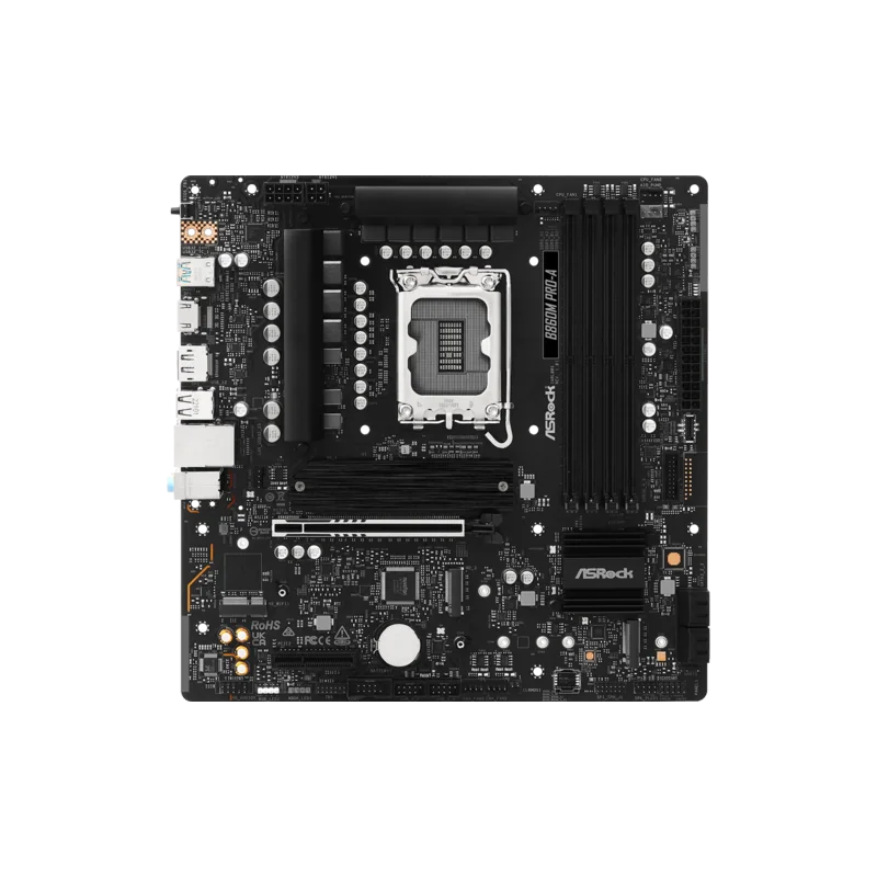 ASROCK MB Desktop B860M Pro-A, S.1851, 4x DDR5, 1x PCIe 5.0 x16, 1x PCIe 4.0 x4, 1x Blazing M.2, 2x Hyper M.2, 4x SATA3, 2x USB-