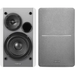 Edifier R1280T 2.0 Bookshelf Speakers, RCA, 0.5-inch Tweeters, 4-inch Drivers, 42W (RMS), Control Knobs and Remote Control, Whit