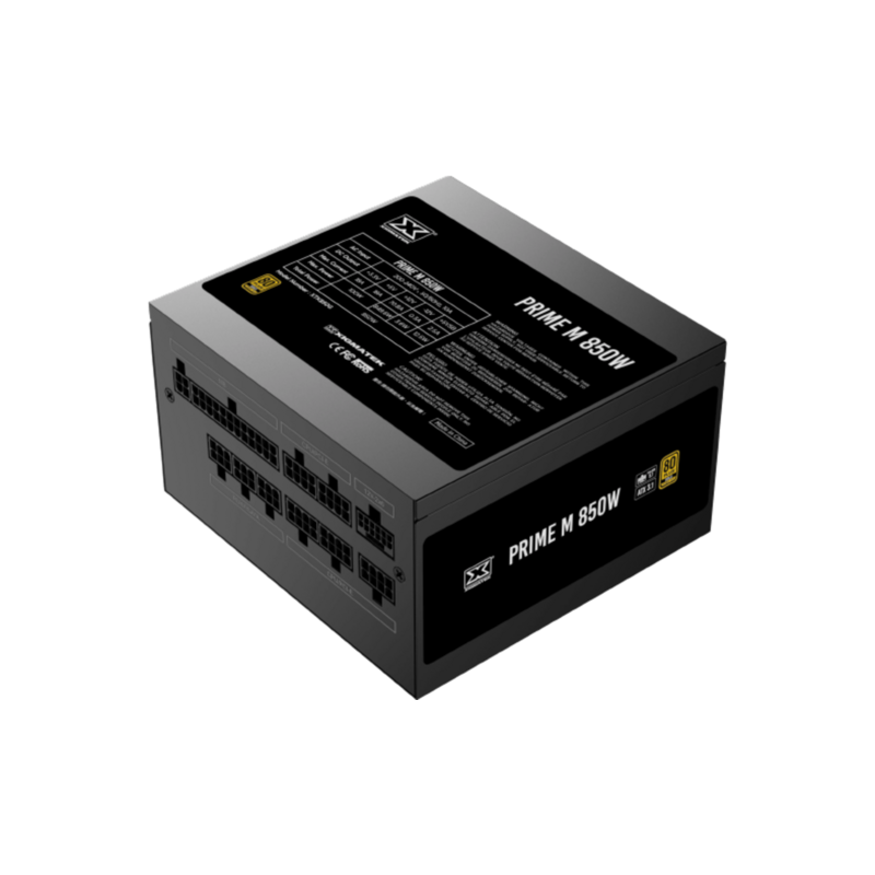 Xigmatek Prime M 850W (80+Gold 230V EU, ATX3.1 & PCI-E 5.1, LLC D2D & APFC, 120mm Fan, Full Modular, EU Cord, Color Box) - 1