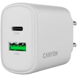 CANYON charger OnCharge 250 25W 1xPD 1xQC EU White - 5